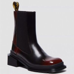 Dr. Martens Burgundy and Black Ankle Boots